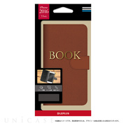 【iPhone8 Plus/7 Plus ケース】ブックタイプPUレザーケース「BOOK」 (キャメル)