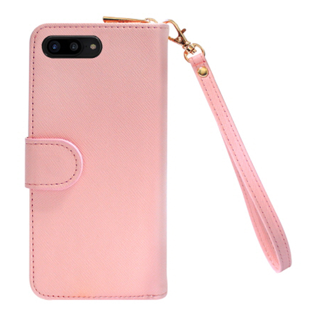 【iPhone8 Plus/7 Plus ケース】Zipper お財布付きダイアリーケース (ピンク)サブ画像