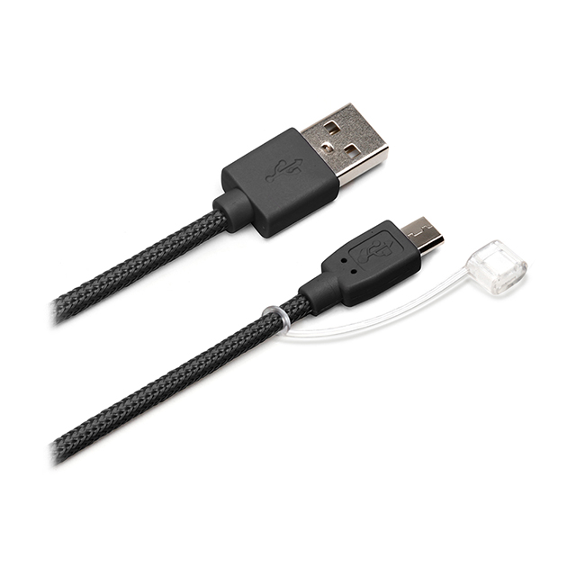 micro USBコネクタ USBタフケーブル (1.0m/ブラック)サブ画像