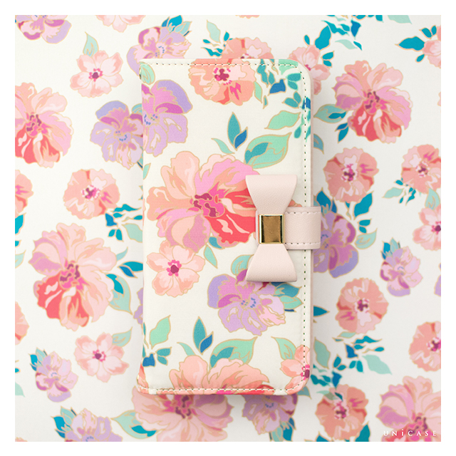 【iPhoneSE(第3/2世代)/8/7/6s/6 ケース】Flower Series wallet case for iPhone7/6s/6(Warm Pink）サブ画像