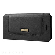 【iPhone8/7 ケース】Bag Type Leather Case ”Sac” (Black)