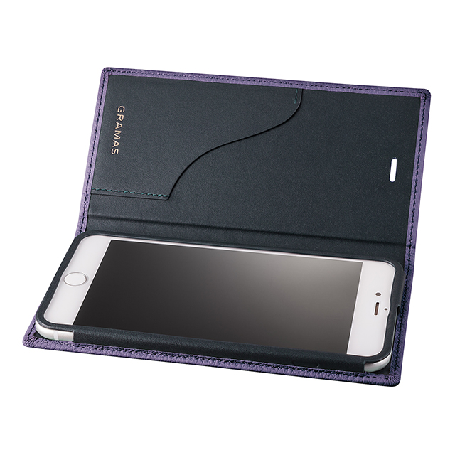 【iPhone8 Plus/7 Plus ケース】Shrunken-calf Leather Case (Purple)サブ画像