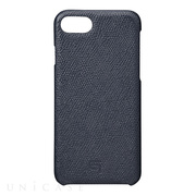 【iPhoneSE(第3/2世代)/8/7 ケース】Embossed Grain Leather Case (Navy)