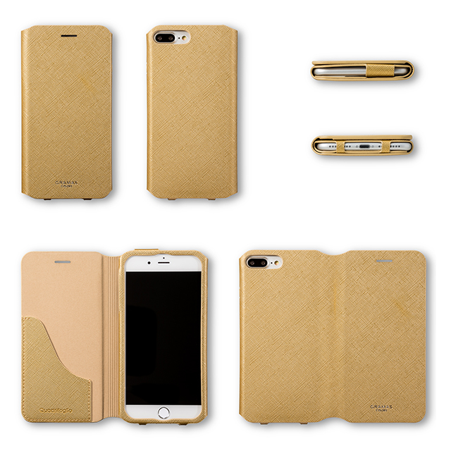 【iPhone8 Plus/7 Plus ケース】Leather Case ”Quadrifoglio” (Gold)サブ画像