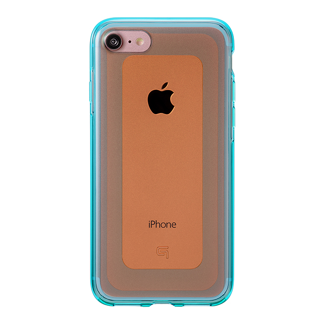 【iPhone8/7 ケース】”GEMS” Hybrid Case (Garnet Orange×Blue)サブ画像