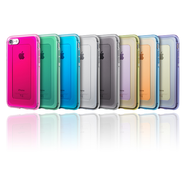 【iPhone8/7 ケース】”GEMS” Hybrid Case (Garnet Orange×Blue)サブ画像