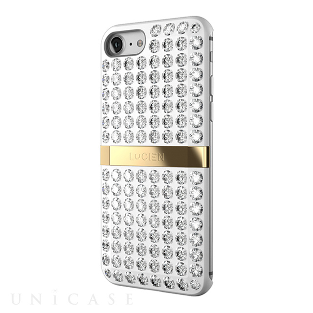 【iPhone8/7 ケース】CRYSTALLINE SPECTRUM Gold Series (White)