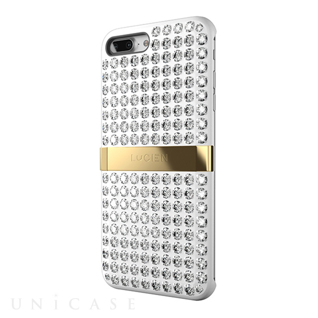 【iPhone8 Plus/7 Plus ケース】CRYSTALLINE SPECTRUM Gold Series (White)