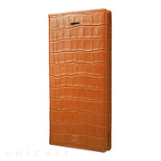 【iPhone8 Plus/7 Plus ケース】Croco Patterned Full Leather Case (Tan)