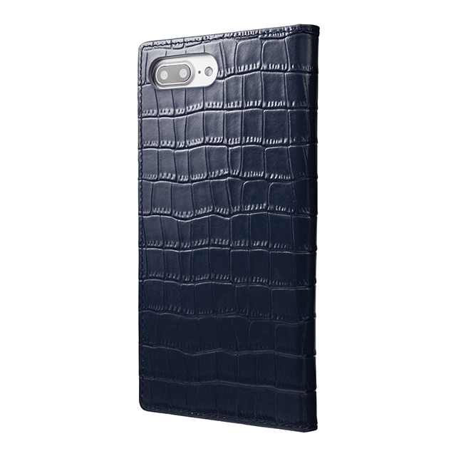 【iPhone8 Plus/7 Plus ケース】Croco Patterned Full Leather Case (Navy)goods_nameサブ画像