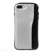 【iPhone8 Plus/7 Plus ケース】プロテクターポケットケース ”FLAMINGO Style-Carbon” (Silver × Black)