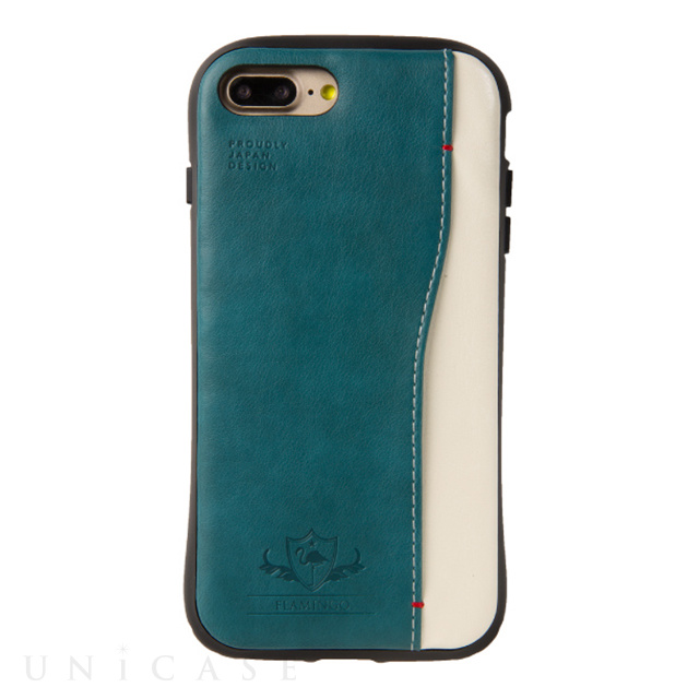 【iPhone8 Plus/7 Plus ケース】プロテクターポケットケース ”FLAMINGO” (Turquoise)
