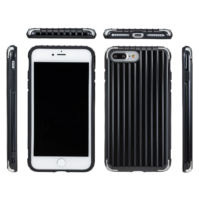 【iPhone8 Plus/7 Plus ケース】”Rib 2” Hybrid Case (Black)サブ画像