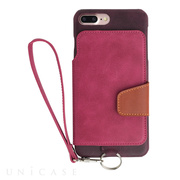 【iPhone8 Plus/7 Plus ケース】Real Leather Case (Raspberry)