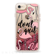 【iPhone7/6s/6 ケース】Liquid Glitter Case (Don’t Quit Pink Flamingos Transparent)