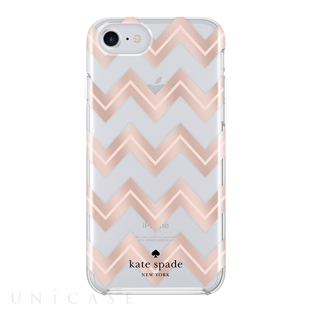 【iPhoneSE(第2世代)/8/7/6s/6 ケース】1PC Comold (Moroccan Chevron Clear/Blush/Rose Gold Foil)