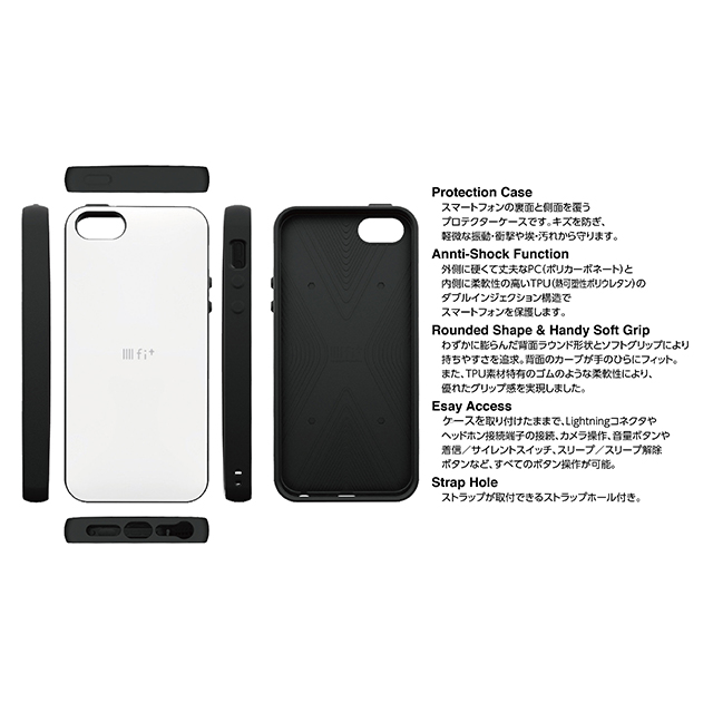 【iPhoneSE(第1世代)/5s/5 ケース】IIII fit (ブルー)goods_nameサブ画像