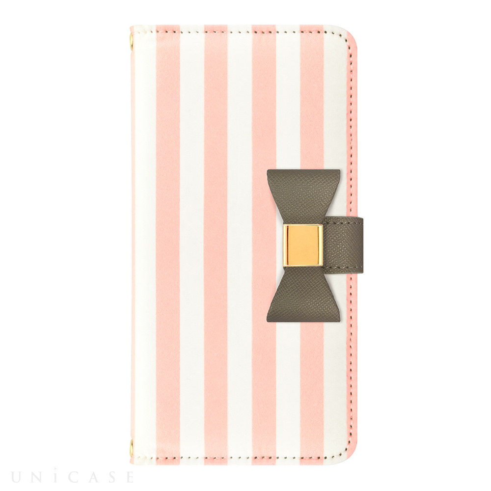 【iPhoneSE(第3/2世代)/8/7/6s/6 ケース】Ribbon Diary Stripe for iPhoneSE(第2世代)/8/7/6s/6 Pink