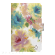 【マルチ スマホケース】Jellyfish 手帳型スマホケース 汎用Mサイズ (Beautiful garden/Faint Flower Pink)
