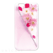 【iPhoneSE(第1世代)/5s/5 ケース】Fleurir (Glittering flowers pink 2)