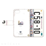 【iPhoneSE(第2世代)/8/7/6s/6 ケース】手帳ケース Collaborn オリジナル (Numberplate_CURACAO2)