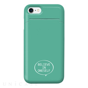 【iPhone8/7 ケース】鏡付き背面収納型 デザインケース (Color 06 グリーン)