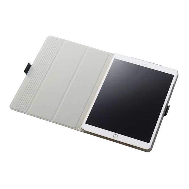 【iPad Pro(10.5inch) ケース】フラップカバー ソフトレザー 360度回転 スリープ対応 (ブラック)サブ画像