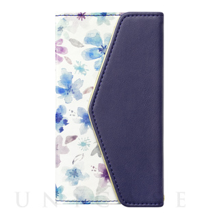【iPhoneX ケース】Flower Series mirror case for iPhone(Watery Blue）