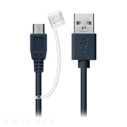 IQOS用 USB充電ケーブル micro USBコネクタ ケーブル長1.2m (ネイビー)