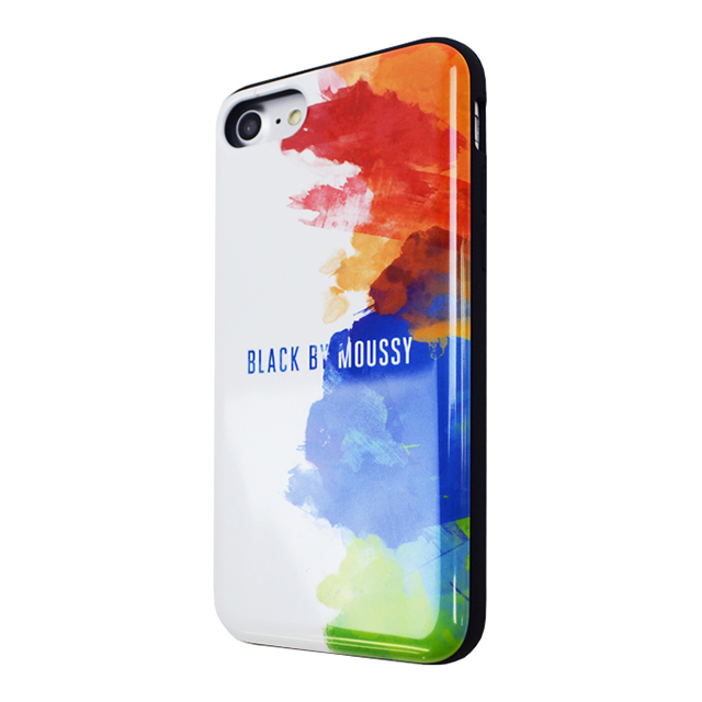 【iPhoneSE(第3/2世代)/8/7 ケース】BLACK BY MOUSSY [カード収納型 背面ケース] (スプレーホワイト)サブ画像