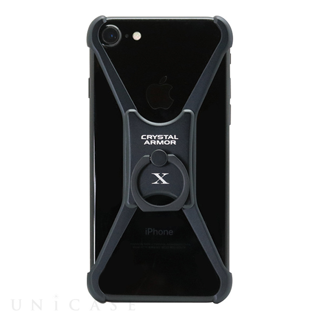 【iPhoneSE(第3/2世代)/8/7/6s/6 ケース】X Ring (ALL BLACK)