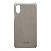 【iPhoneXS/X ケース】“EURO Passione” Shell PU Leather Case (Silver)