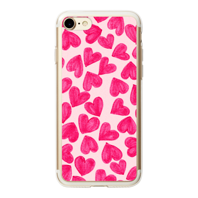 【iPhoneSE(第3/2世代)/8/7 ケース】HYBRID CASE for iPhoneSE(第2世代)/8/7 (Painted Hearts)サブ画像