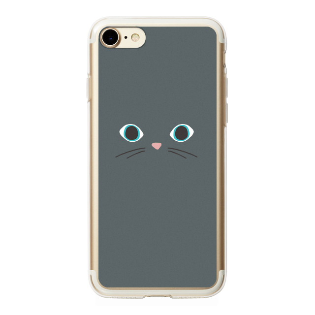 【iPhoneSE(第3/2世代)/8/7 ケース】HYBRID CASE for iPhoneSE(第2世代)/8/7 (Gray Cat)サブ画像