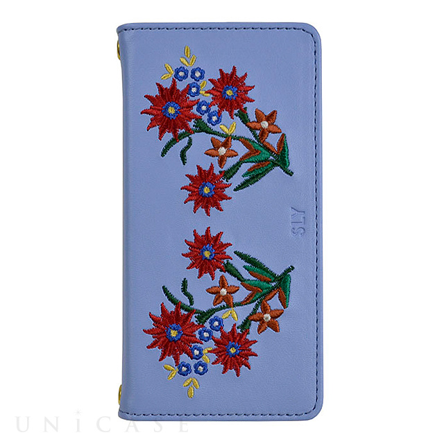 【iPhoneSE(第3/2世代)/8/7/6s/6 ケース】SLY  EMBROIDER (LIGHT BLUE)