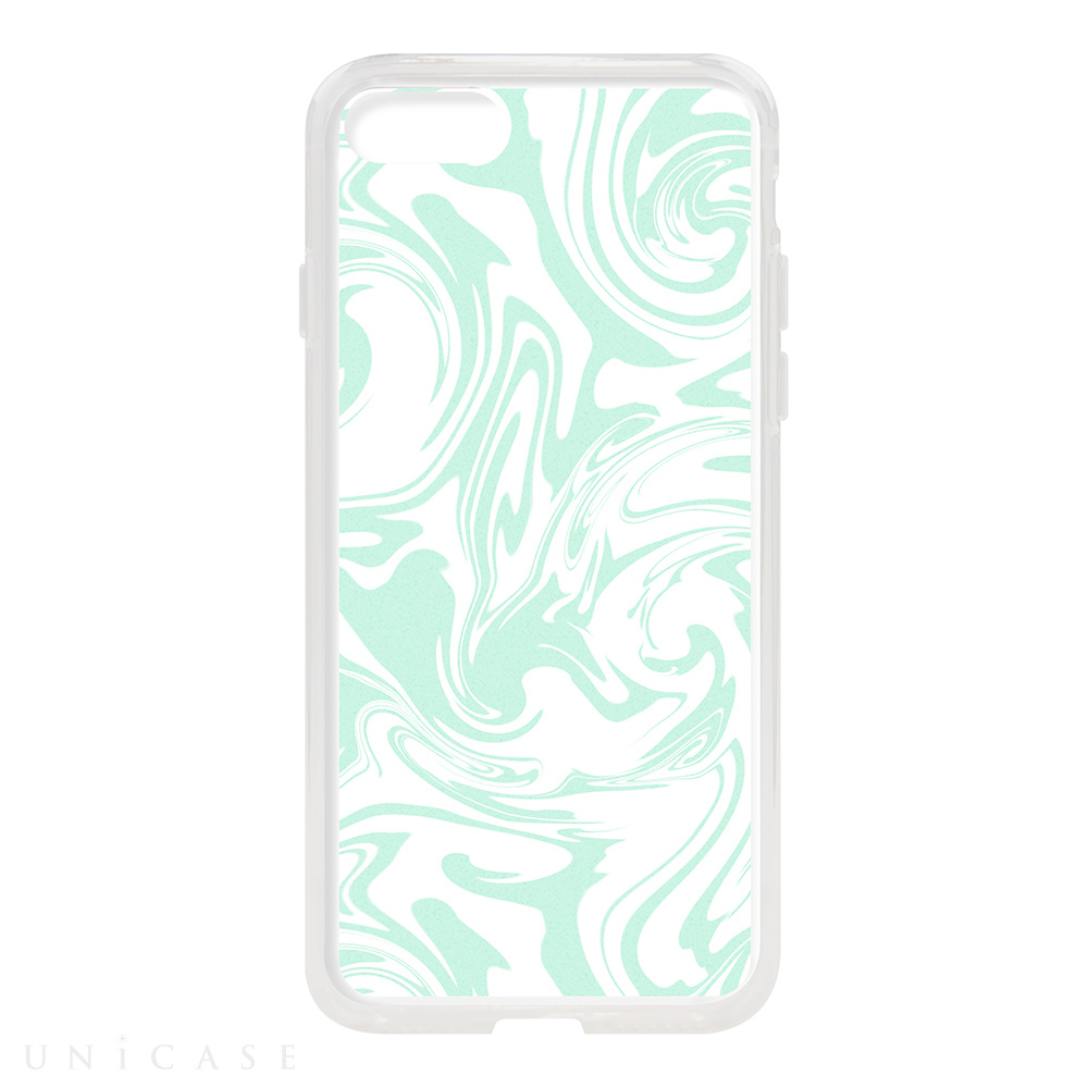 【iPhoneSE(第3/2世代)/8/7 ケース】HYBRID CASE for iPhoneSE(第2世代)/8/7 (Sherbet Mint Marble)
