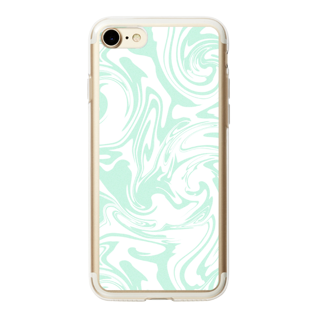 【iPhoneSE(第3/2世代)/8/7 ケース】HYBRID CASE for iPhoneSE(第2世代)/8/7 (Sherbet Mint Marble)サブ画像