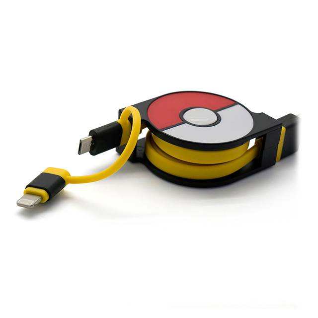 2in1 Retractable USB Cable with Lightning ＆ micro USB POKEMON version 70cm (Yellow)サブ画像