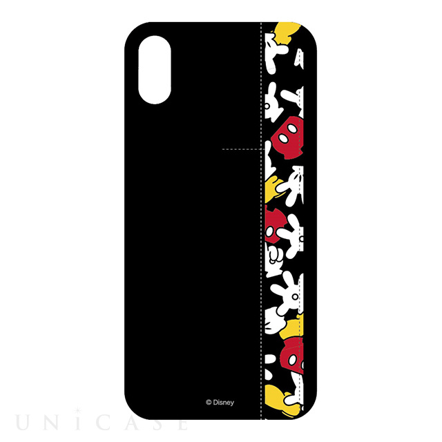 【iPhoneXS/X ケース】ハードケース ポケット付き (ミッキーマウス/3ポケット)