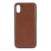 【iPhoneXS/X ケース】CO-MOLDED INLAY (Brown Leather)