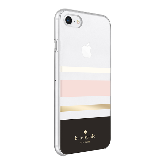 【iPhoneSE(第2世代)/8/7 ケース】Protective Hardshell Case (Charlotte Stripe Black/Cream/Blush/Gold Foil)goods_nameサブ画像