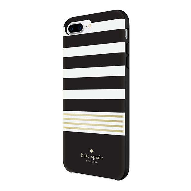 【iPhone8 Plus/7 Plus ケース】Protective Hardshell Case (Stripe 2 Black/White/Gold Foil)サブ画像
