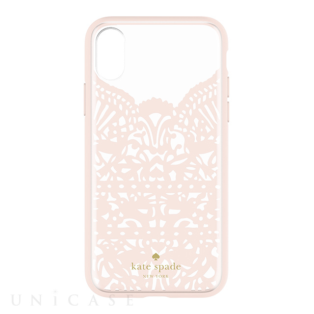 【iPhoneXS/X ケース】Lace Cage Case (Lace Hummingbird Blush/Clear)