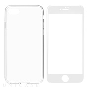 【iPhone8/7 ケース】[Aegis Pro]フルカバーTPUケース＆ガラスセット (ホワイトフレームガラス)