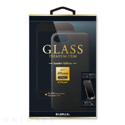 【iPhoneSE(第3/2世代)/8/7 ケース】3DハイブリッドGLASS+PUレザーシェルセット「GLASS + PUレザーシェル」 通常 0.20mm＆ブラック