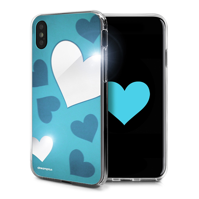 【iPhoneXS/X ケース】Heart MIRROR CASE (ブルー)サブ画像