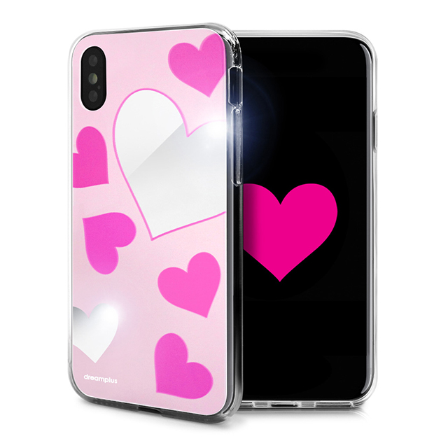 【iPhoneXS/X ケース】Heart MIRROR CASE (ピンク)サブ画像