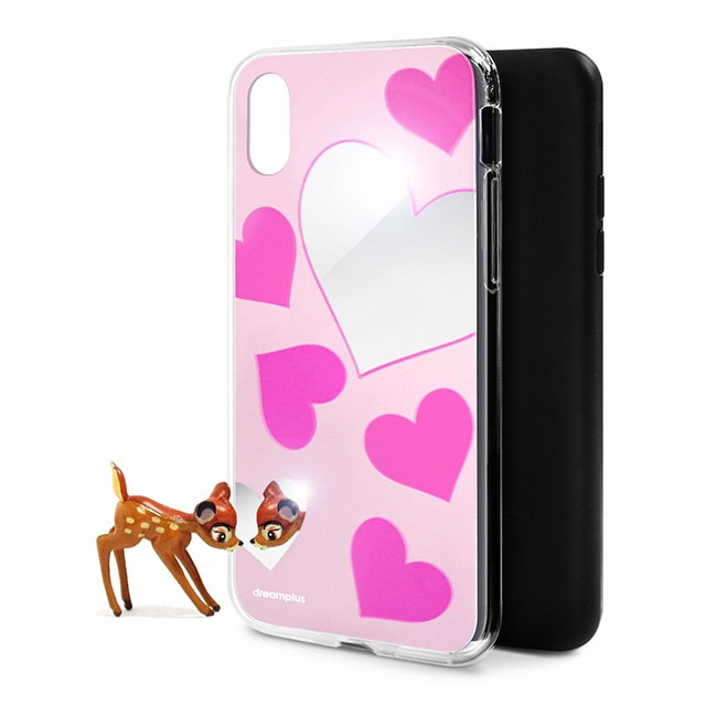 【iPhoneXS/X ケース】Heart MIRROR CASE (ピンク)サブ画像
