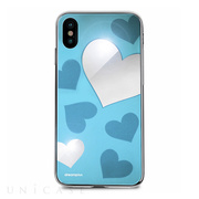 【iPhoneXS/X ケース】Heart MIRROR CASE (ブルー)