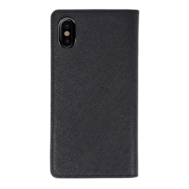 【iPhoneXS/X ケース】Saffiano Flip Case (ブラック)サブ画像